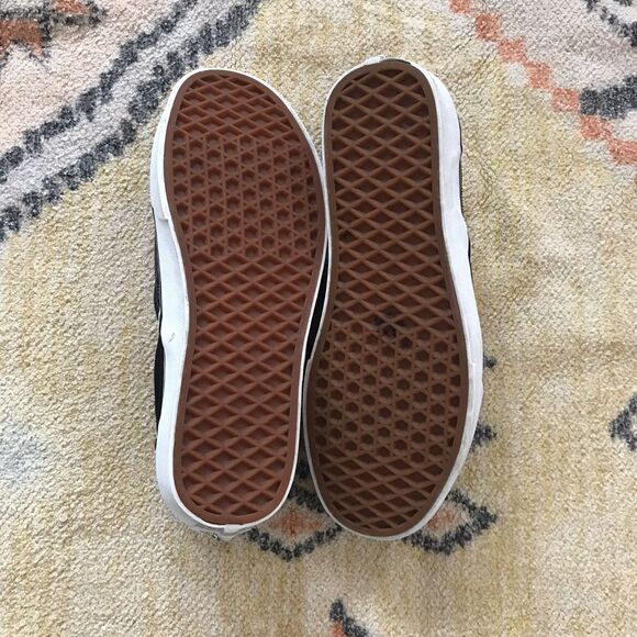 Vans Authentic Gray Black Plaid Corduroy Slip On Sneakers Shoes Womens 8 - Picture 7 of 8